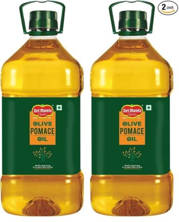 Pomace Olive Oil (Imported) | All purpose cooking oil for everyday Indian cooking | Ideal for deep frying, roasting, baking | High MUFA & Low in Saturated Fat | 5L PET Bottle (Pack of 2)