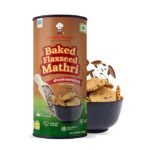 Baked Wheat Mathri (Flax Seed) 250g (Pack of 4) | No Maida | No Palm Oil | Crispy Crunchy Healthy Snack | 100% Wheat | Namkeen Mathi